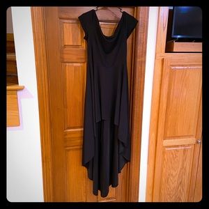 High-low off the shoulder formal dress